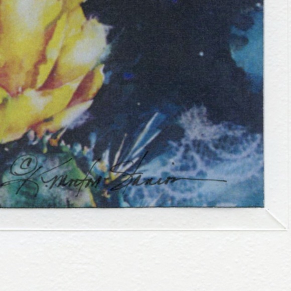 Cactus Flower Print In Lightweight Presentation Mat - Prickly Pear - Picture 4 of 5